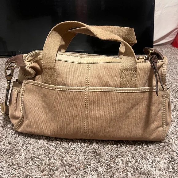 Fossil 1954 Long Live Vintage Crossbody Canvas & Leather Messenger Bag, Charm - Picture 3 of 8